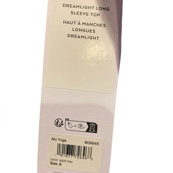 NWT Alo Yoga dreamlight pants and long sleeve top set CANDY HEART PINK Size S - Picture 5 of 5